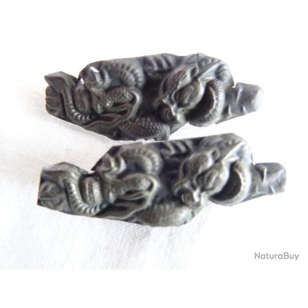 jm26) lot , paire =  deux menuki ,, pour sabre  japonais