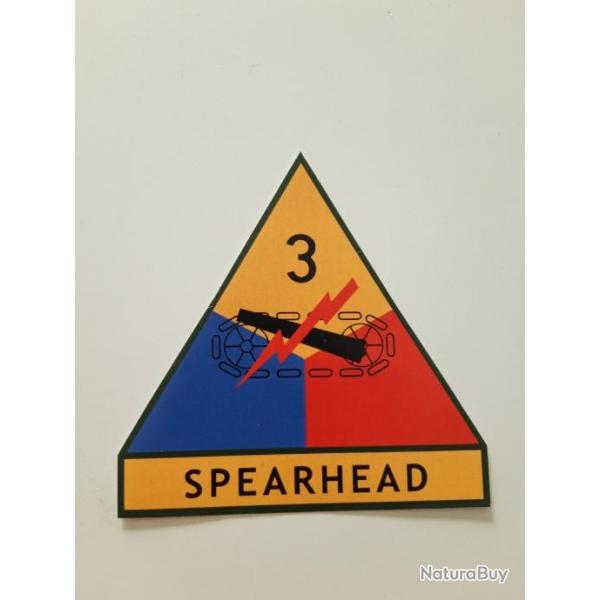 AUTO-COLLANT DE LA 3 EME DIVISION BLIND�E  U.S. "SPEARHEAD"