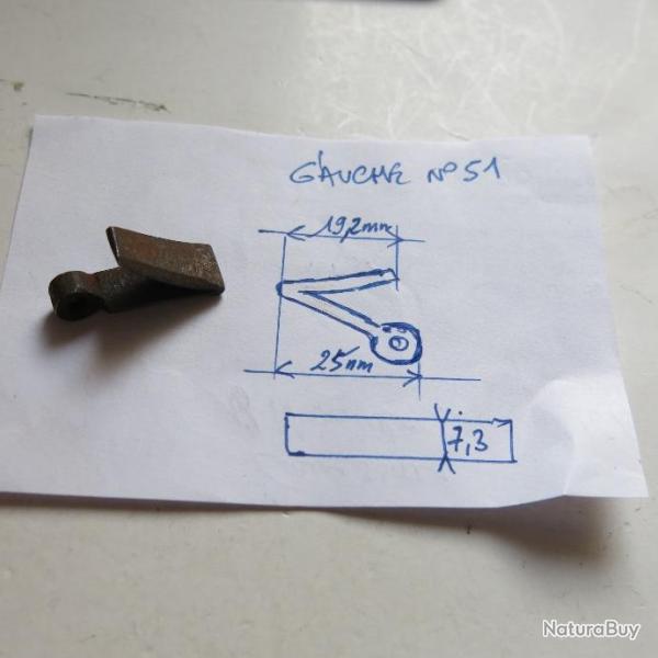 VENDU PAR CUIRASSIER11 N� 51 RESSORT RETOUR DE DETENTE SUR PLATINE (GAUCHE) FUSILS ANCIENS A CHIENS