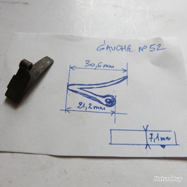 VENDU PAR CUIRASSIER11 N� 52 RESSORT RETOUR DE DETENTE SUR PLATINE (GAUCHE) FUSILS ANCIENS A CHIENS