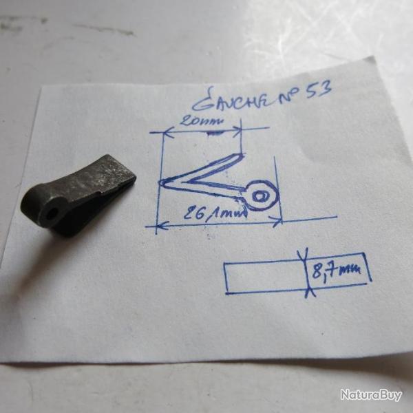 VENDU PAR CUIRASSIER11 N� 53 RESSORT RETOUR DE DETENTE SUR PLATINE (GAUCHE) FUSILS ANCIENS A CHIENS