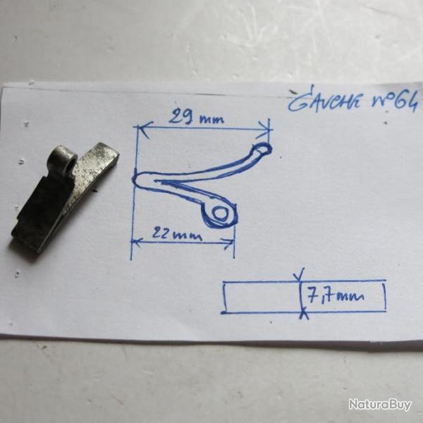 VENDU PAR CUIRASSIER11 N� 64 RESSORT RETOUR DE DETENTE SUR PLATINE (GAUCHE) FUSILS ANCIENS A CHIENS