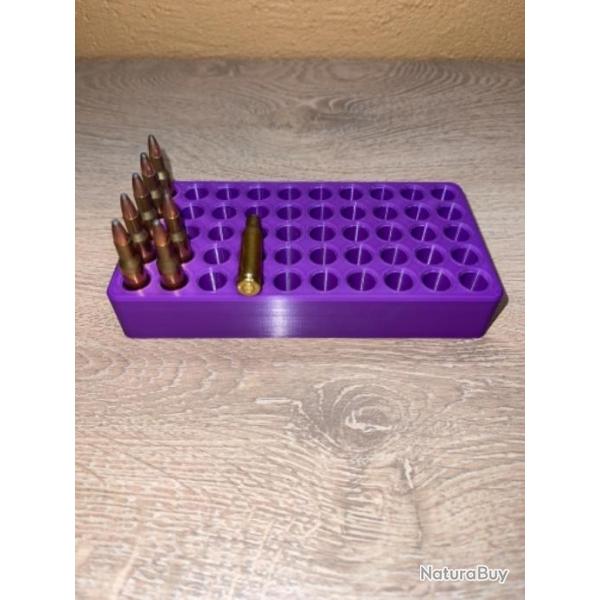 Plateau de rechargement violet optimis� pour les cartouches 5,56, 222, 223, 7 TCU, 300 AAC blackout