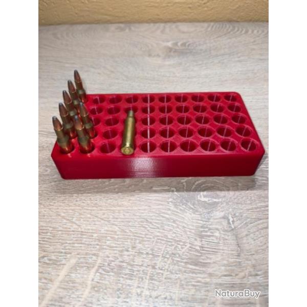 Plateau de rechargement rouge optimis pour les cartouches 5,56, 222, 223, 7 TCU, 300 AAC blackout