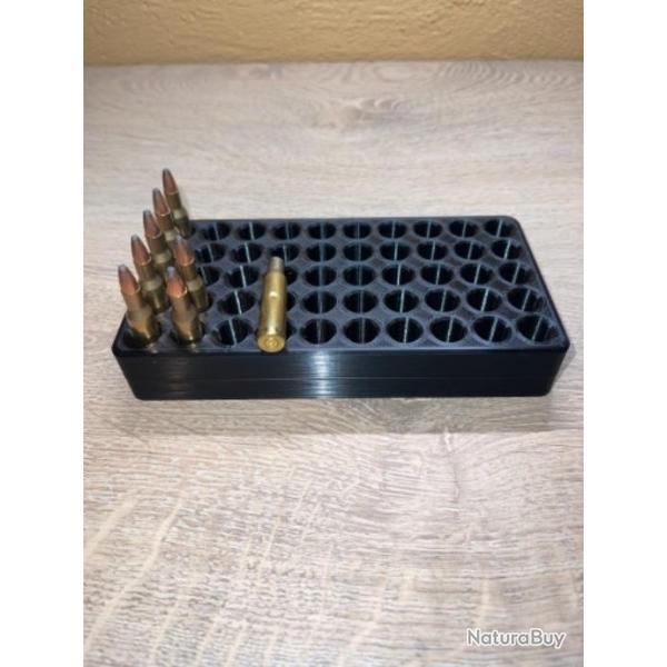 Plateau de rechargement noir optimis pour les cartouches 5,56, 222, 223, 7 TCU, 300 AAC blackout