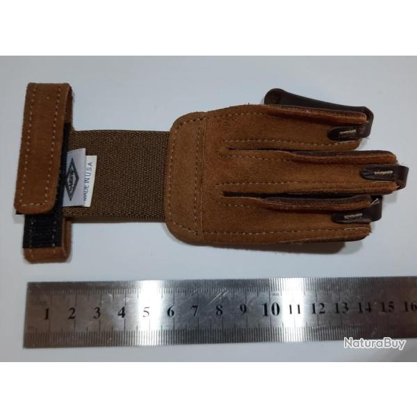 Gant 3 Doigts pour le Tir � l'Arc Neet Fg-2L Daim-Cuir X-Small Marron