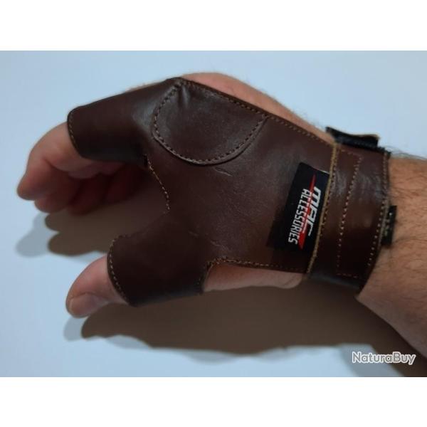 Gant Protege-Main 2 Doigts pour le tir � l'arc Mac Main Droite Taille XL (Pour Gaucher)
