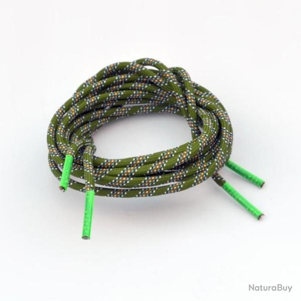 1 Paire de Lacets Verts Ronds 120cm pour dragonne ou chaussures