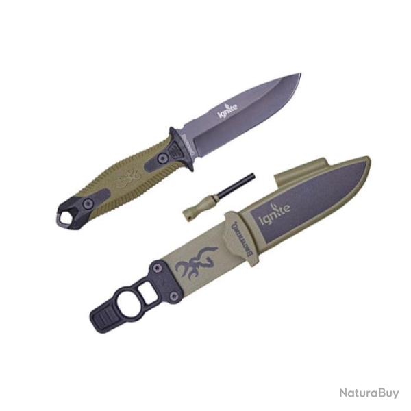 Couteau de chasse Browning Ignite - 10 cm Vert - Vert