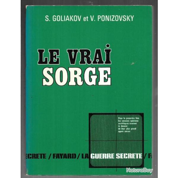 le vrai sorge de s.poliakov et v.ponizovsky , espionnage
