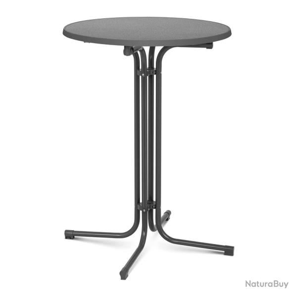 Mange debout table pliable pliant diam�tre 80 cm gris 14_0002377