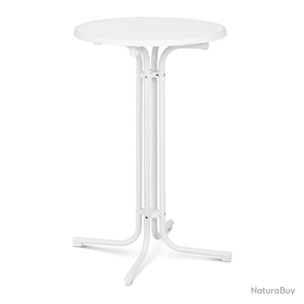 Mange debout table pliable pliant diam�tre 70 cm blanc 14_0002373