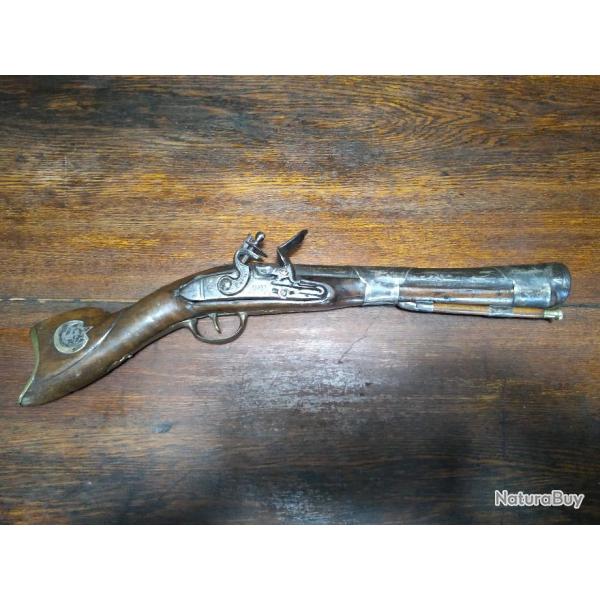 Pistolet  tromblon ou Escopette  silex de cavalerie - Empire Ottoman / Turquie vers 1800 - BE