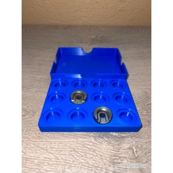 Boite de rangement bleu pour shell holder ( lee, lyman, hornady, rcbs etc...)