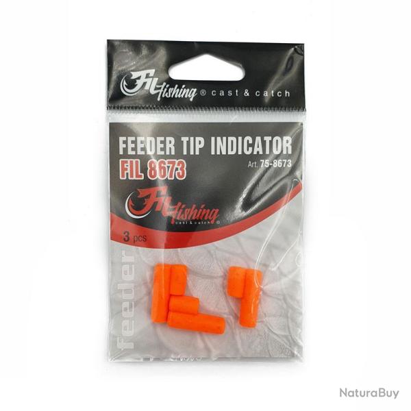 Indicateur de scion Feeder Filfishing Orange par 3