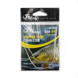 Connecteur tress&eacute; avec boucle Filfishing par 2