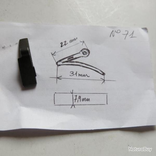 VENDU PAR CUIRASSIER11 N 71  RESSORT RETOUR DETENTE DE PLATINE FUSIL A CHIENS ANCIEN (COTE DROIT )