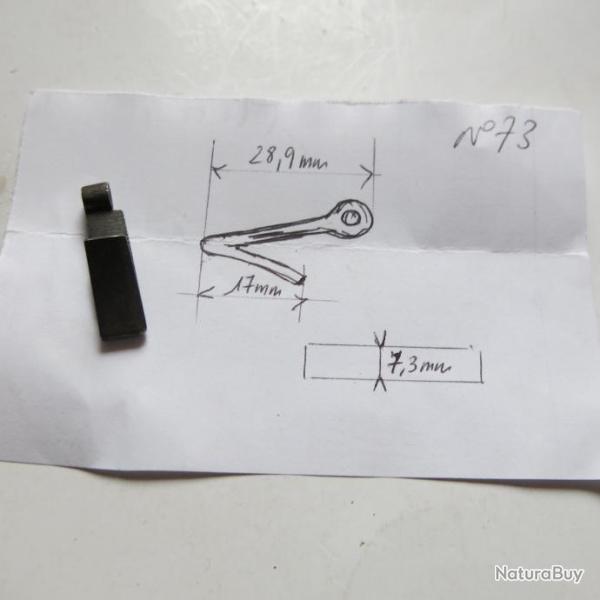 VENDU PAR CUIRASSIER11 N 73  RESSORT RETOUR DETENTE DE PLATINE FUSIL A CHIENS ANCIEN (COTE DROIT )