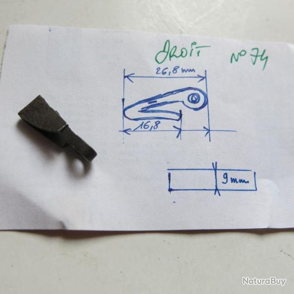 VENDU PAR CUIRASSIER11 N 74  RESSORT RETOUR DETENTE DE PLATINE FUSIL A CHIENS ANCIEN (COTE DROIT )