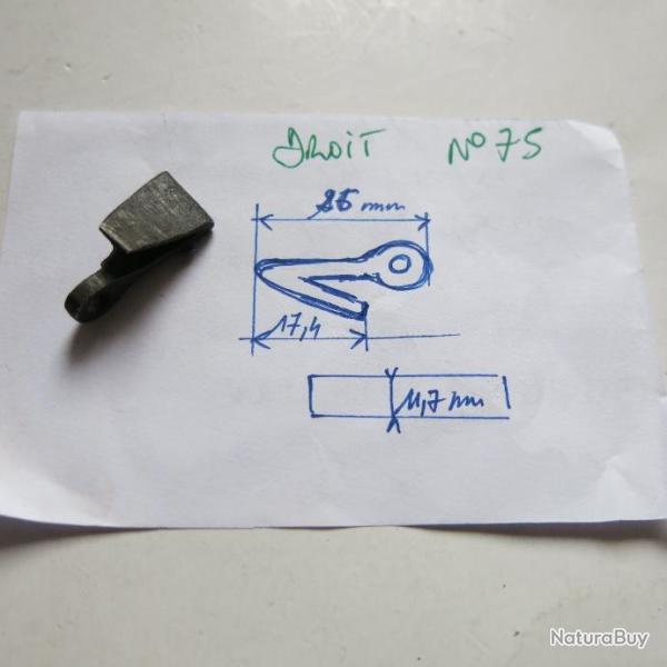VENDU PAR CUIRASSIER11 N 75  RESSORT RETOUR DETENTE DE PLATINE FUSIL A CHIENS ANCIEN (COTE DROIT )
