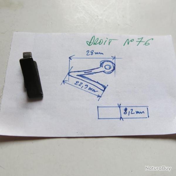 VENDU PAR CUIRASSIER11 N 76  RESSORT RETOUR DETENTE DE PLATINE FUSIL A CHIENS ANCIEN (COTE DROIT )