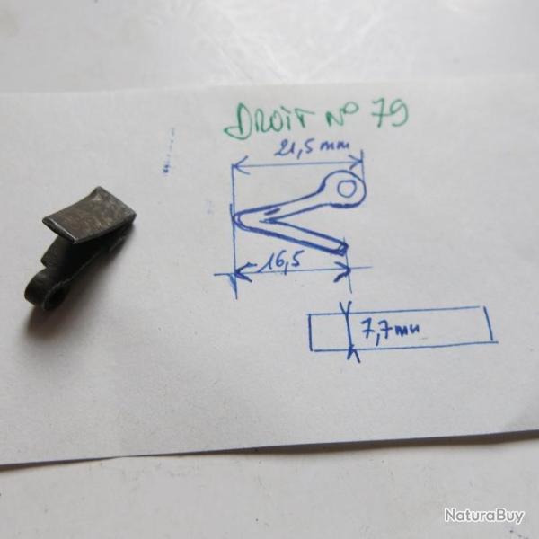 VENDU PAR CUIRASSIER11 N 79  RESSORT RETOUR DETENTE DE PLATINE FUSIL A CHIENS ANCIEN (COTE DROIT )