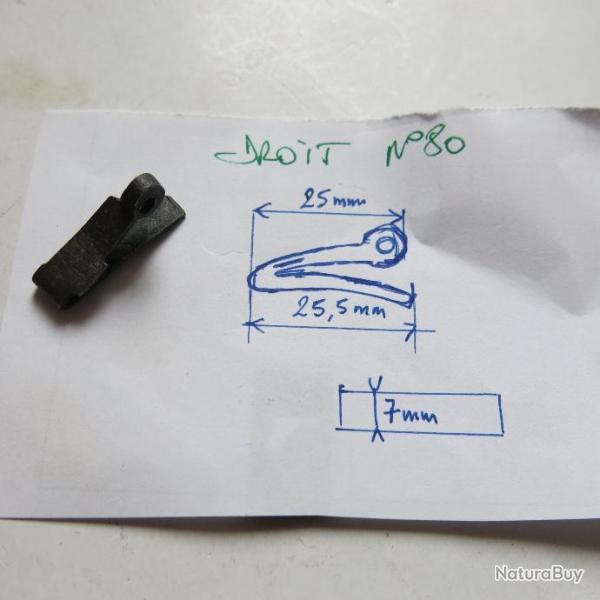 VENDU PAR CUIRASSIER11 N 80  RESSORT RETOUR DETENTE DE PLATINE FUSIL A CHIENS ANCIEN (COTE DROIT )