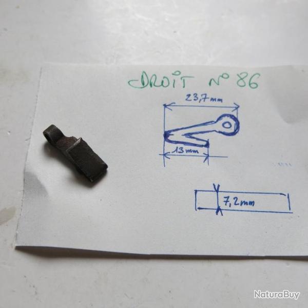 VENDU PAR CUIRASSIER11 N 86  RESSORT RETOUR DETENTE DE PLATINE FUSIL A CHIENS ANCIEN (COTE DROIT )