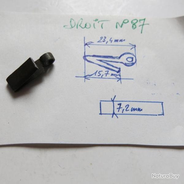 VENDU PAR CUIRASSIER11 N 87  RESSORT RETOUR DETENTE DE PLATINE FUSIL A CHIENS ANCIEN (COTE DROIT )