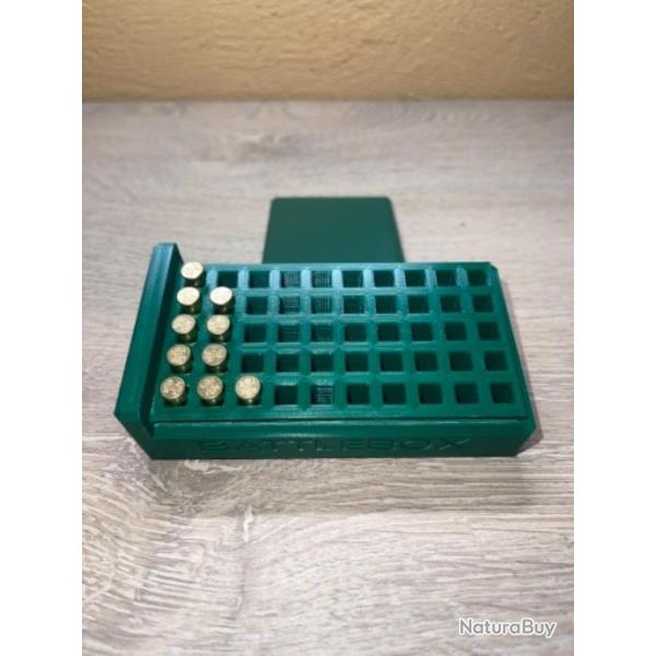 Boite verte fonc� pour 50 munitions 22 Lr ( long rifle )