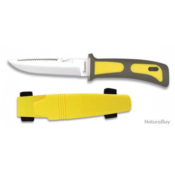 Couteau plonge jaune Lame 11.70 cm