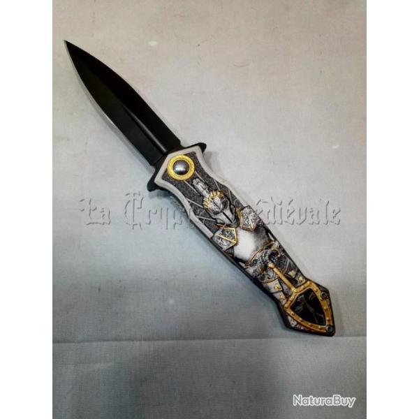 COUTEAU TACTIQUE TEMPLIER MANCHE DECORE Dor�