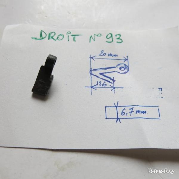 VENDU PAR CUIRASSIER11 N 93  RESSORT RETOUR DETENTE DE PLATINE FUSIL A CHIENS ANCIEN (COTE DROIT )