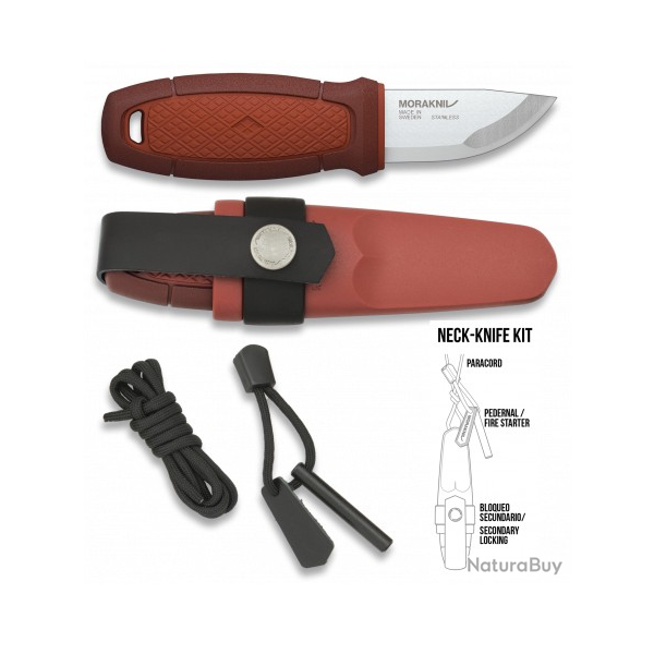 Couteau Morakniv ELDRIS Rouge + KIT   Lame 5.90 cm  17430-RO07