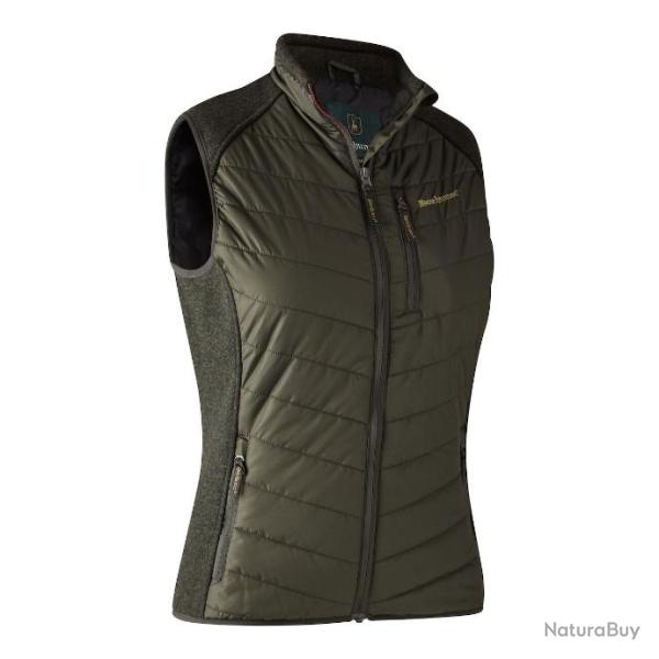 Gilet matelass� avec tricot Lady Caroline verte Deerhunter