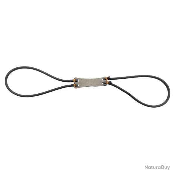 �lastique de rechange double brin en boucle noir pour lance-pierre LPC005