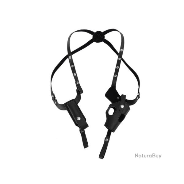 Etui pistolet tactique en cuir noir - LIVRAISON OFFERTE