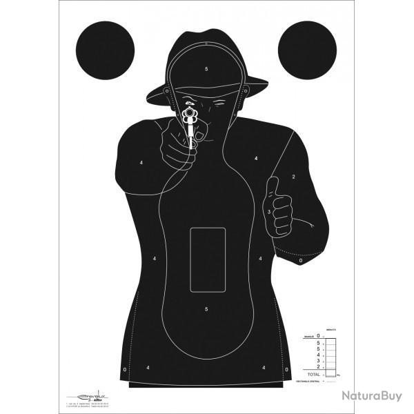 Cible silhouette police 51x71cm