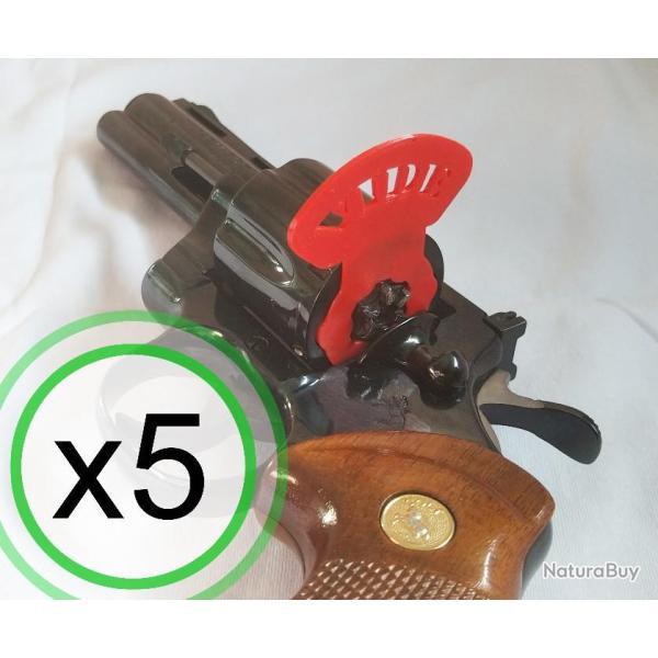 Drapeau t�moin chambre vide pour revolver Colt Python 357 (lot de 5 pi�ces)