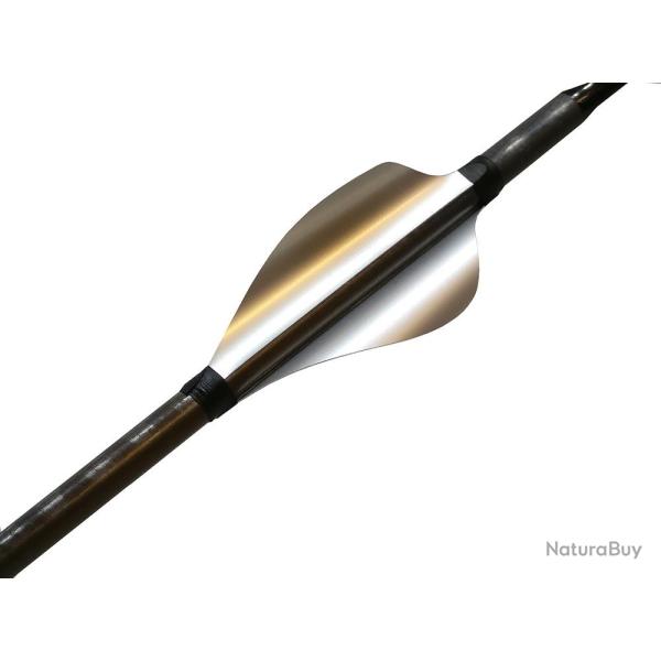 XS-WINGS - Plumes 50 mm High Profile DROITIER (RH) ARGENT M�TALLIQUE