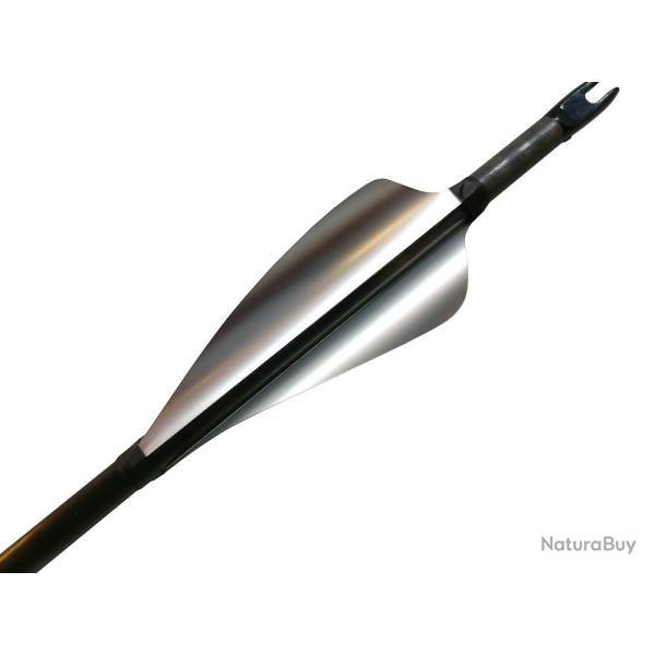 XS-WINGS - Plumes 60 mm High Profile DROITIER (RH) ARGENT M�TALLIQUE