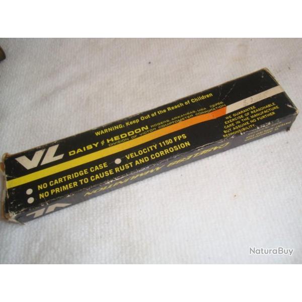 BOITE DE 22 DAISY CASELESS CANADA  DES ANNEES 70 POUR ARME A AIR COMPRIME