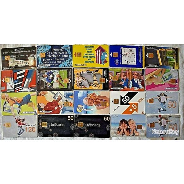 Lot de 20 tlcartes dont 1 sous blister - B14