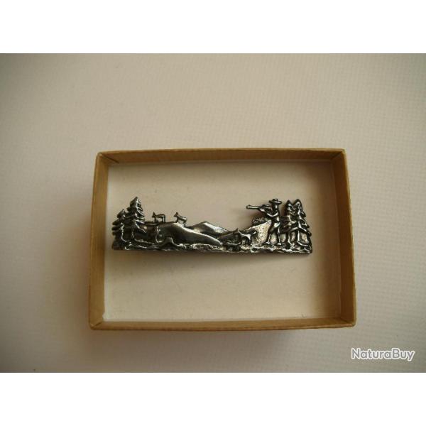 PINCE CRAVATES DECOR CHASSE ETAIN/ARGENT