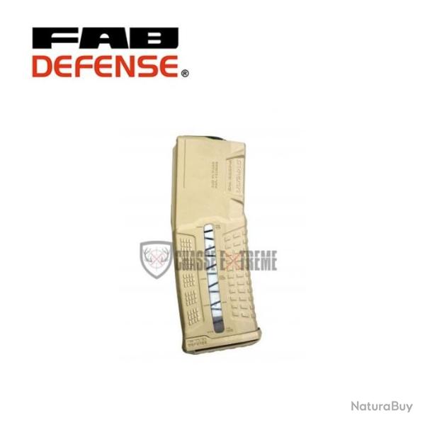 Chargeur FAB DEFENSE Ultimag Cal 223 Rem 30 Coups pour Ar15 et M4 - Tan
