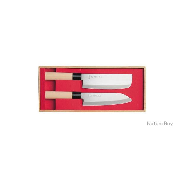 kit 2 COUTEAUX CUISINE JAPONAIS NAKIRI & SANTOKU - SEKIRYU