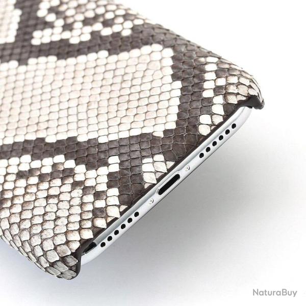 Coque iPhone Serpent Veritable Python-Bleu-iPhone 12 Pro