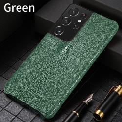 Coque Luxe Samsung Cuir Raie Stingray Galuchat-Vert-Galaxy S21 20260729082510