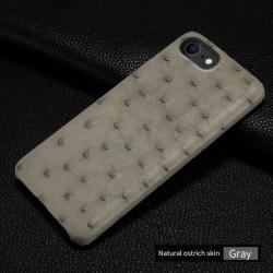 Coque iPhone Autruche Veritable-Gris-iPhone 12 20260729082510