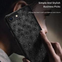 Coque iPhone Autruche Veritable-Noir-iPhone 12 Mini 20260729082510